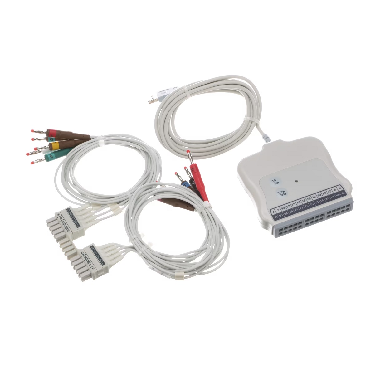 Module Acquisition AM12 w/ 10 wire AHA lead set & banana plugs compatible w/ ELI 150c (1/EA) by Hillrom/Welch Allyn  ID 41000-032-50